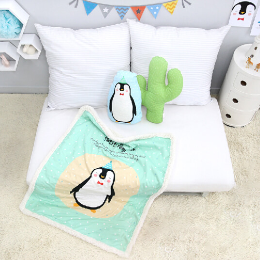 韓國羊羔絨毯 嬰兒毯 空調毯 | AMANTE 企鵝